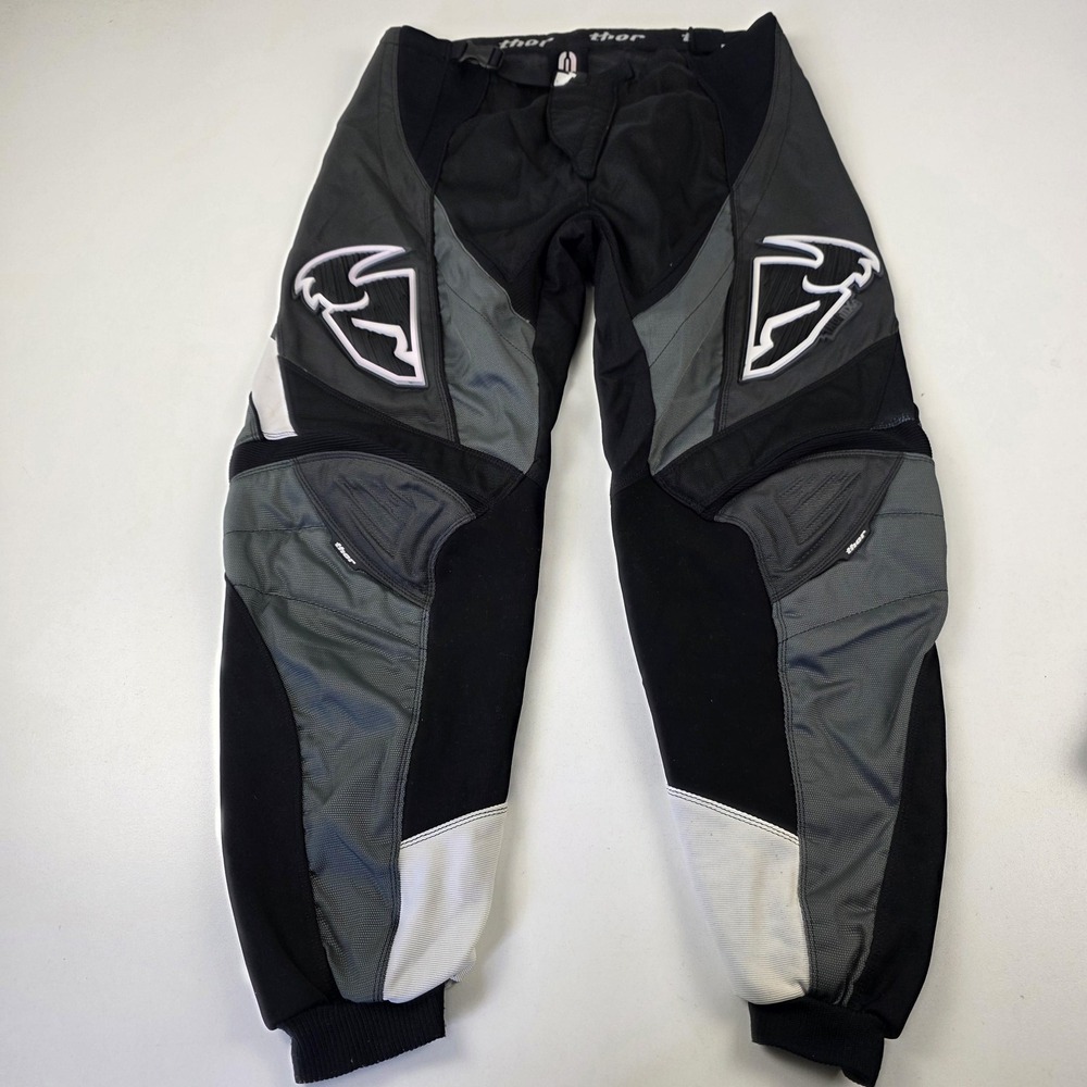 Thor Phase Protective Systems Moto Pants Mens 38 Black Gray Motocross Racing